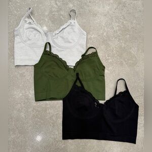 Aerie cropped bralette - pack of 3
